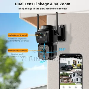  Dual Lens Solar Security Camera Wireless Outdoor