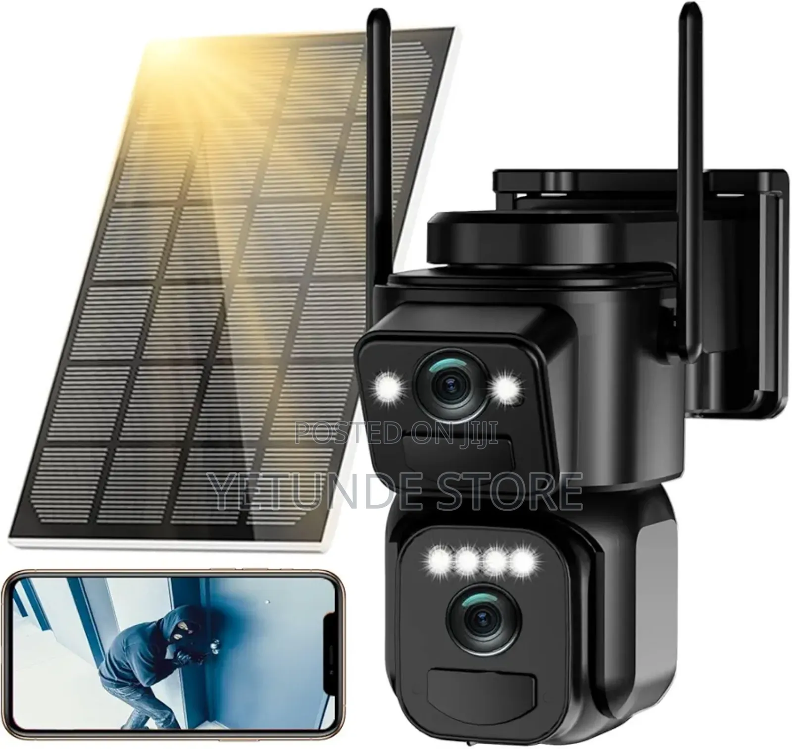  Dual Lens Solar Security Camera Wireless Outdoor