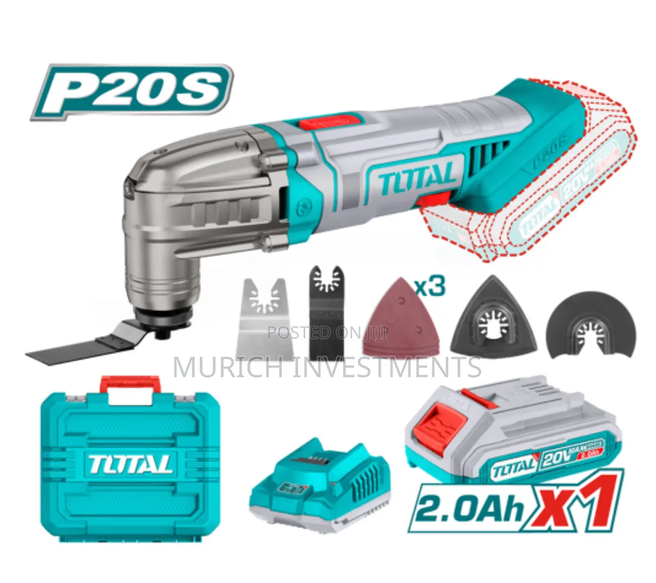 Total 20v Cordless Multi-Tool Oscillating Multitool