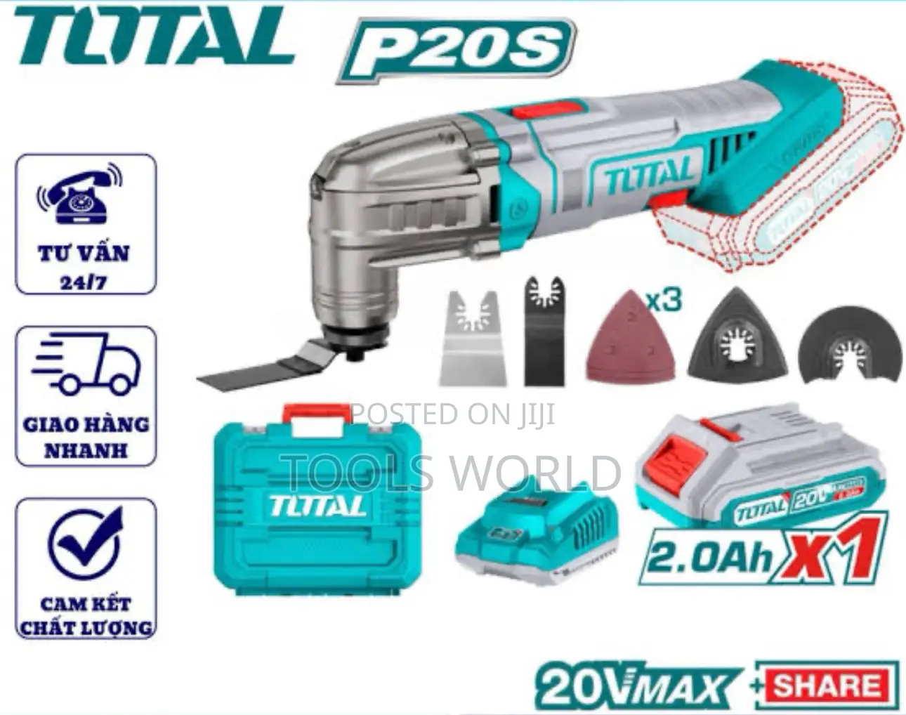 Total 20v Cordless Oscillating Multi-Tool