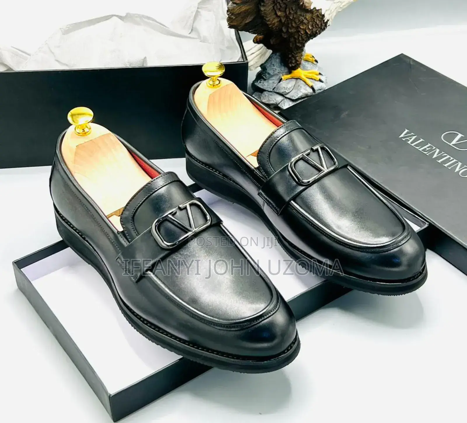 Valentino Black Leather Shoe