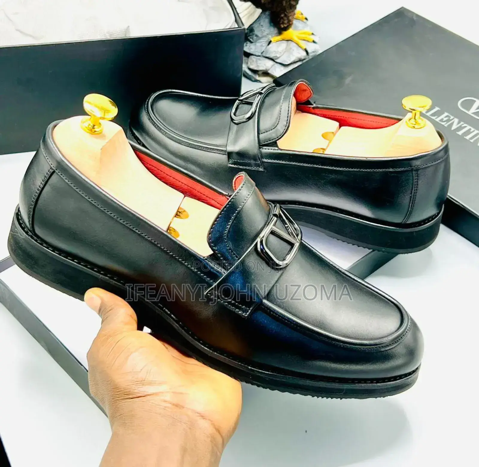 Valentino Black Leather Shoe