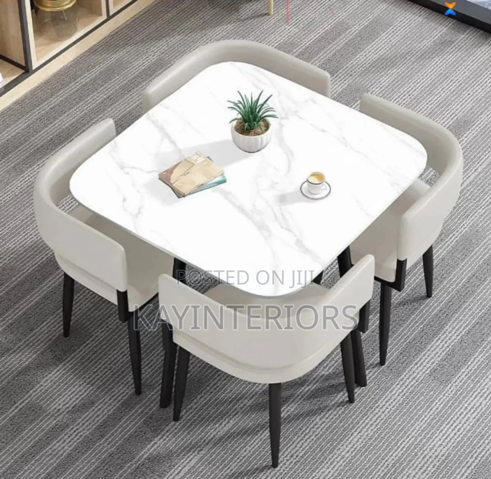 4 in 1 Leather Dinning Set