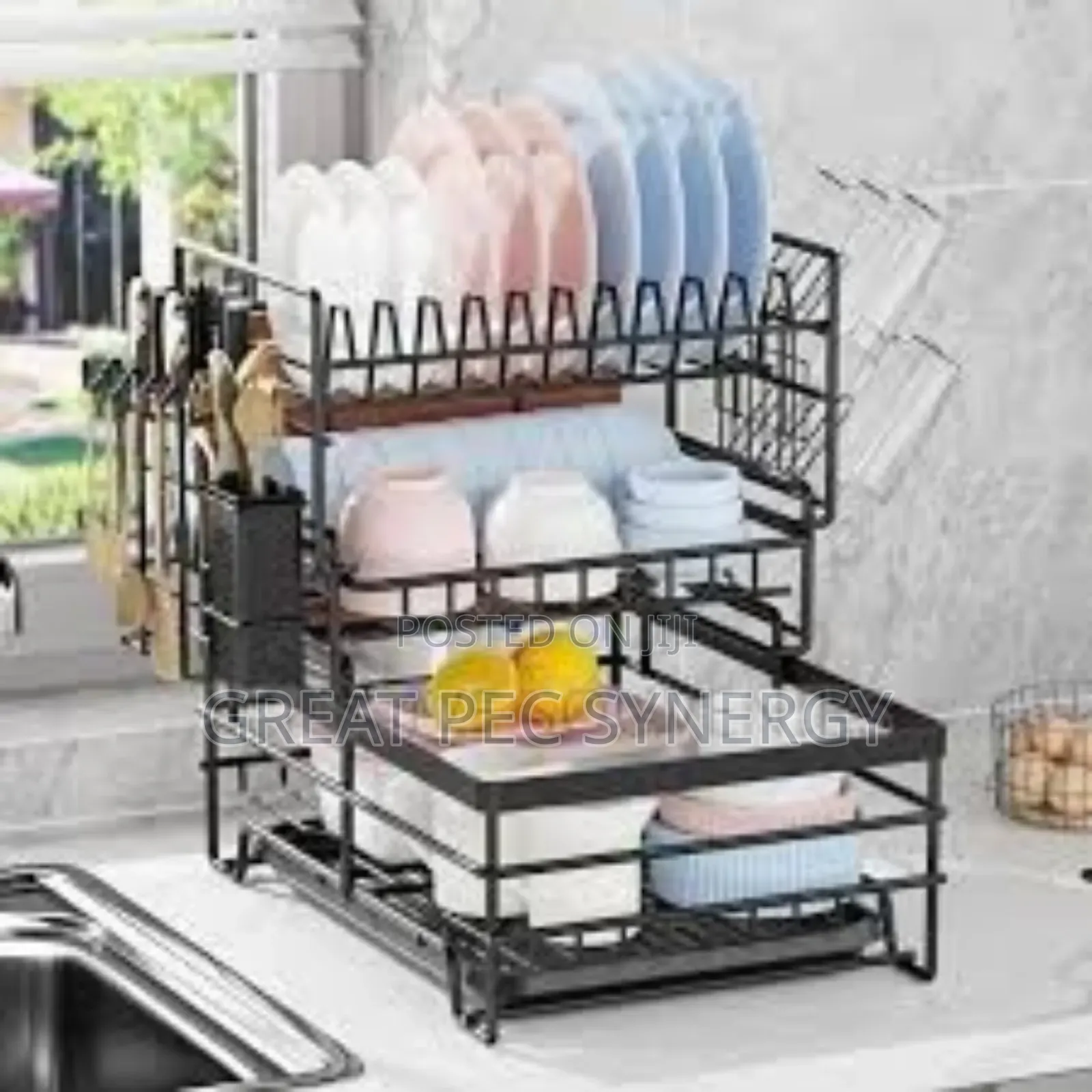 3 Layer Dish Rack Stainless Steel