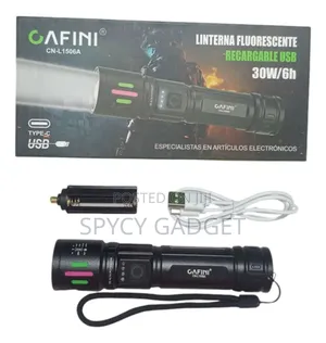 Rechargeable Battery Powered Metal Led Flashlight