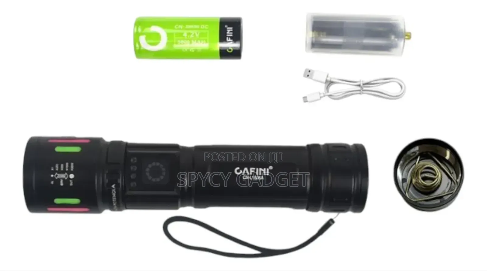 Rechargeable Battery Powered Metal Led Flashlight