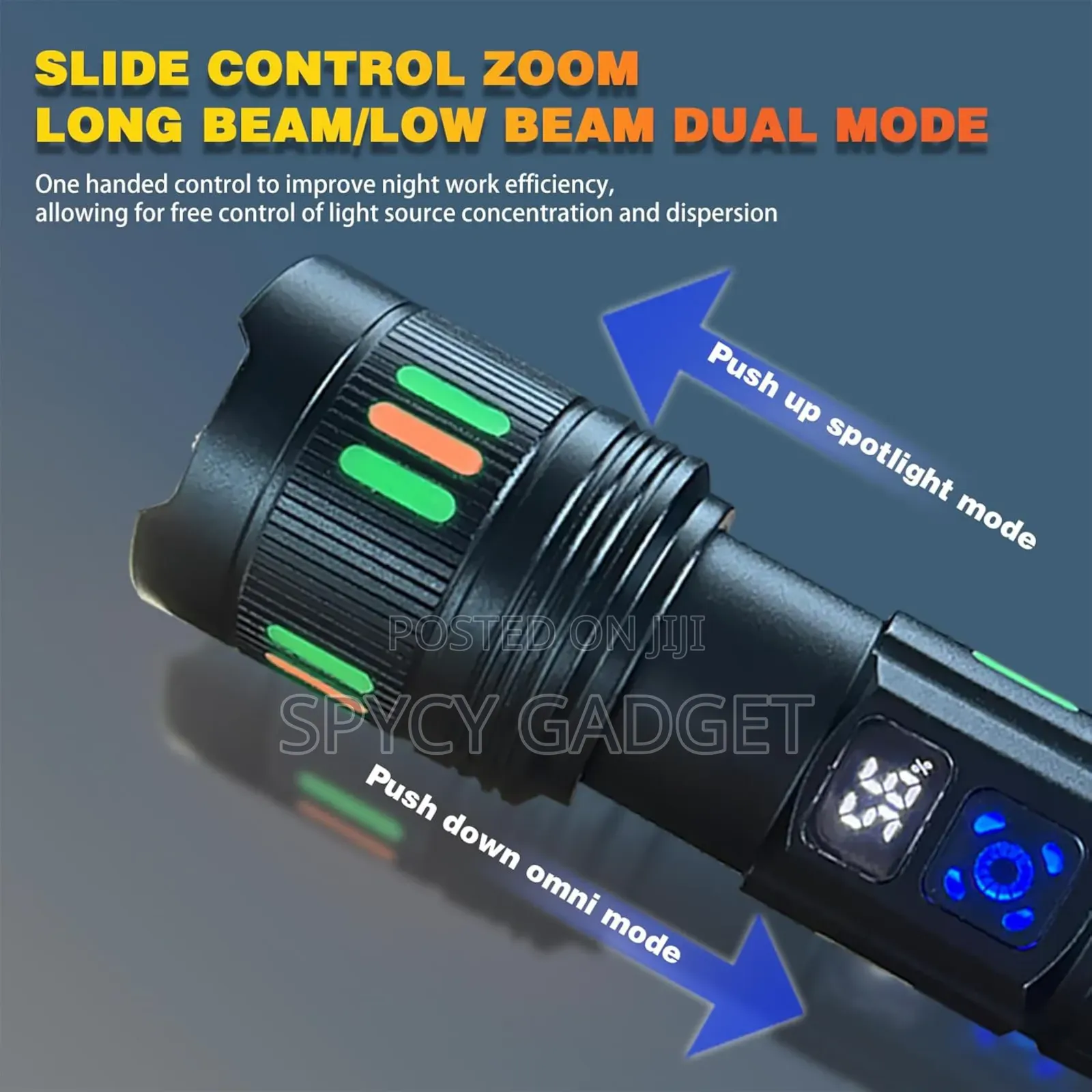 Rechargeable Battery Powered Metal Led Flashlight