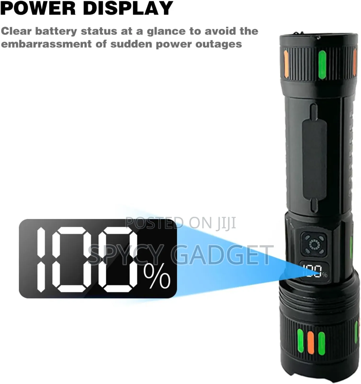 Rechargeable Battery Powered Metal Led Flashlight