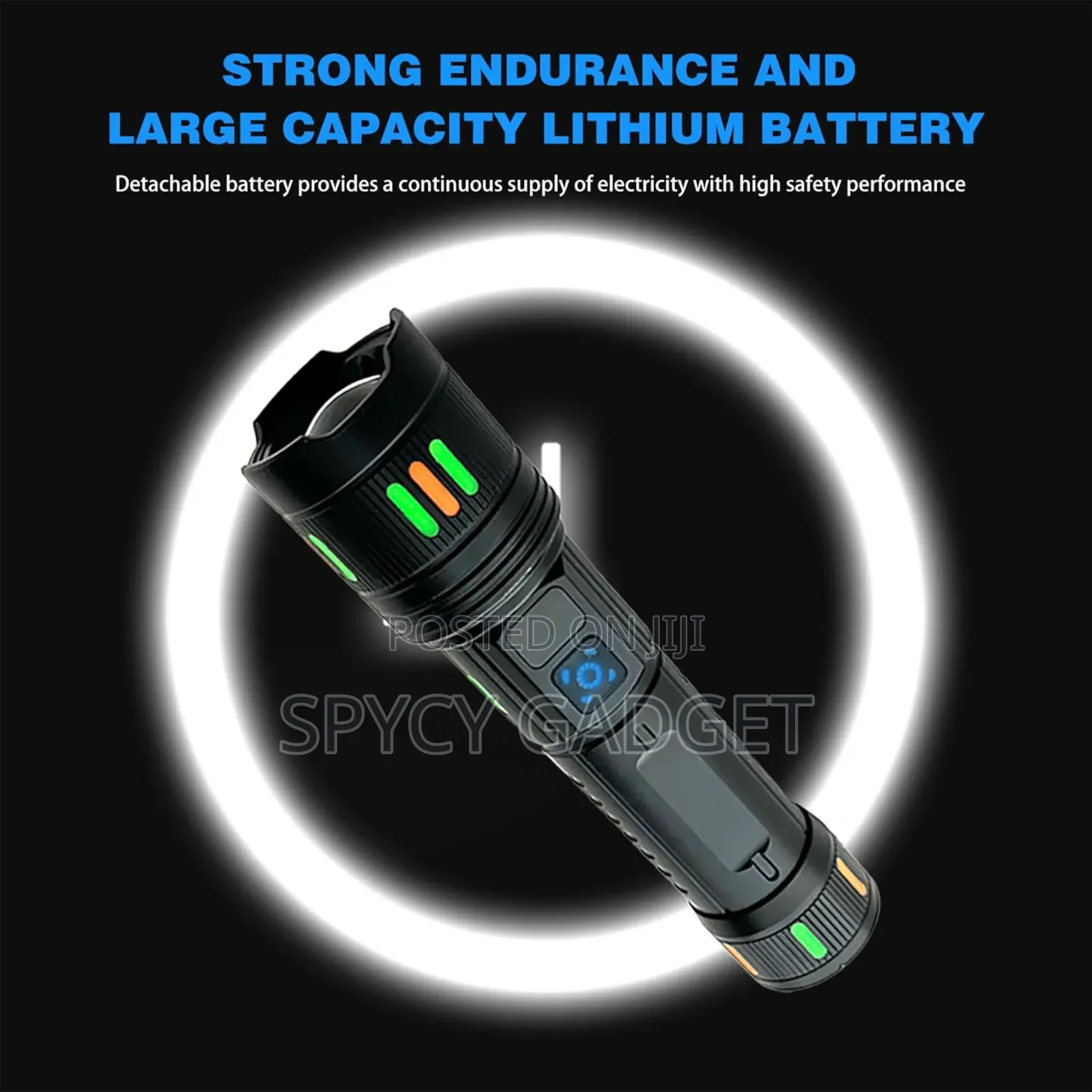 Rechargeable Battery Powered Metal Led Flashlight