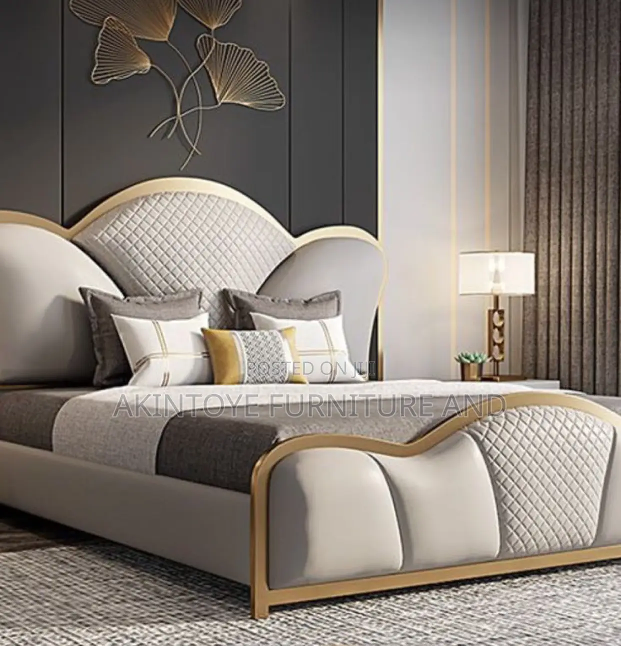 6/7 King Size Bed With 2 Bed Cabinet