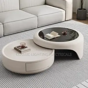 Round Coffee Tables Mobile Corner Living Room Elegant Garden