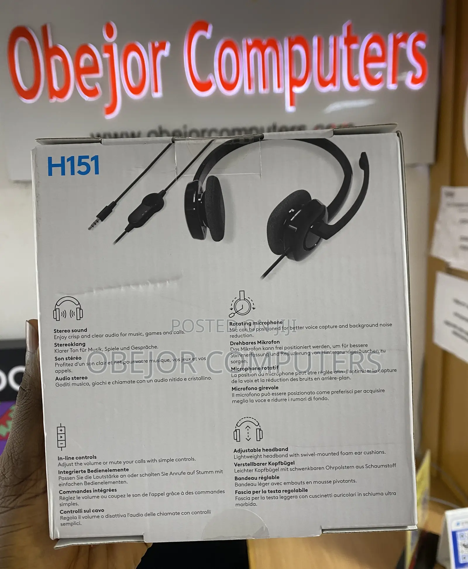 Logitech Headset H151 Wired Headset With Mic