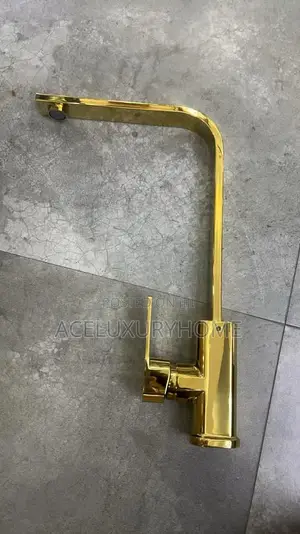 Long Gold Kitchen Sink Faucet