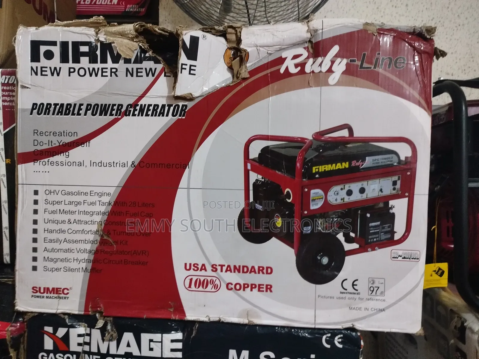 Firman Ruby Line Petrol Copper Coil Generator Made in Japan