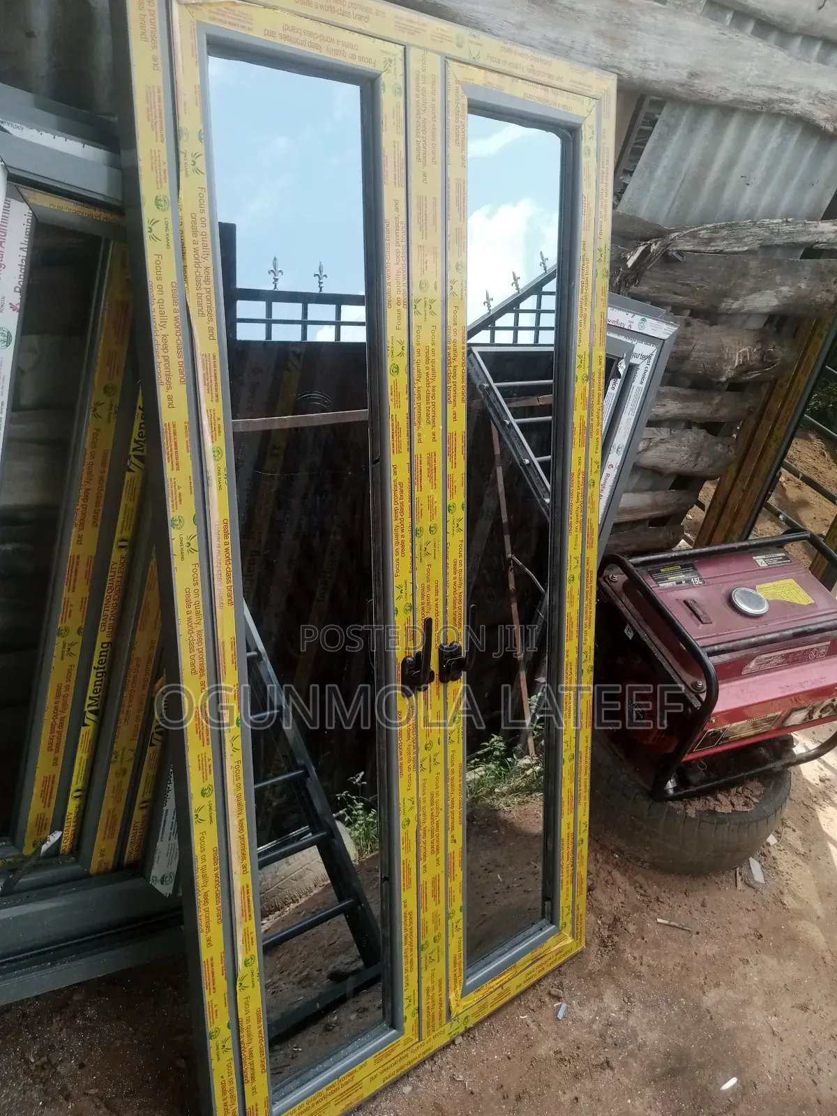 Casement Window Aluminum With Net and Burglary