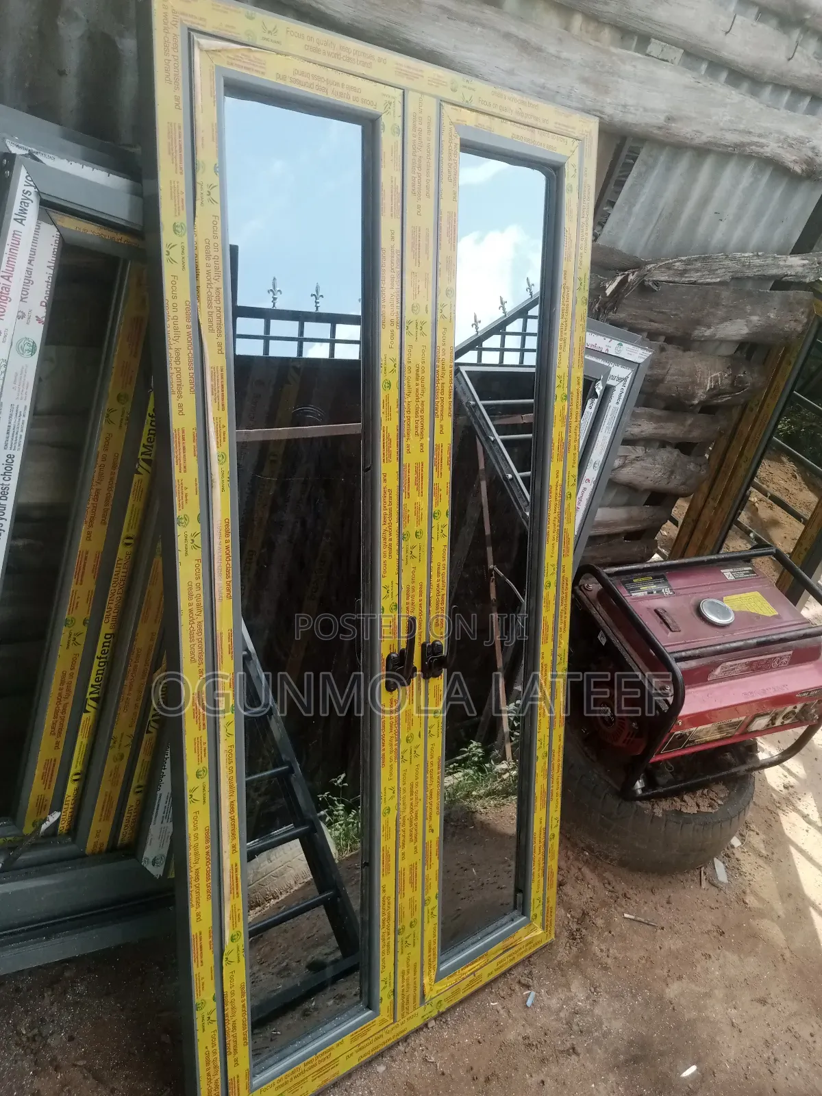 Casement Window Aluminum With Net and Burglary