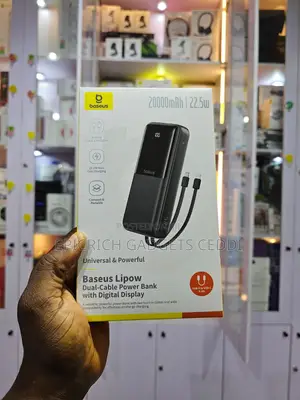 Baseus 20,000mah Power Bank With Inbuilt Cord