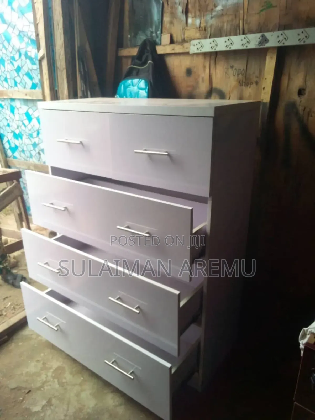Multipourpose White Wood Cabinet