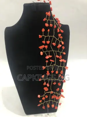 Photo - Bridal Coral Beads Hair Vine for Igbo Edo Bride