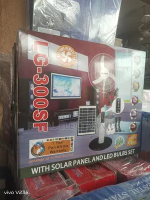 Heavy Duty Lg Powerful Rechargeable Solar Fan