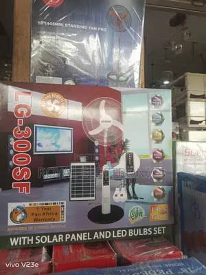 World Class New Lg Powerful Rechargeable Solar Fan