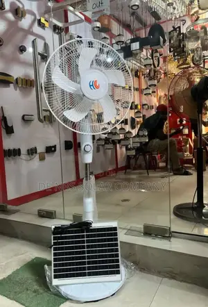 17inch Dc Solar Standing Fan With Panel