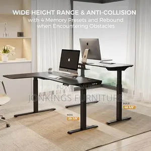 L-Shaped Height Adjustable Desk