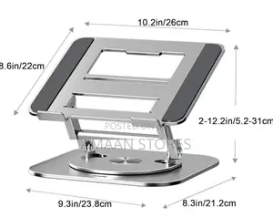 Foldable Laptop Stand With 360° Rotating Base