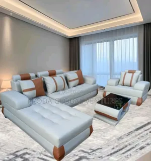 Classy Couch: L-Shape Sofa and Single Chair, Table. Jpcrll14