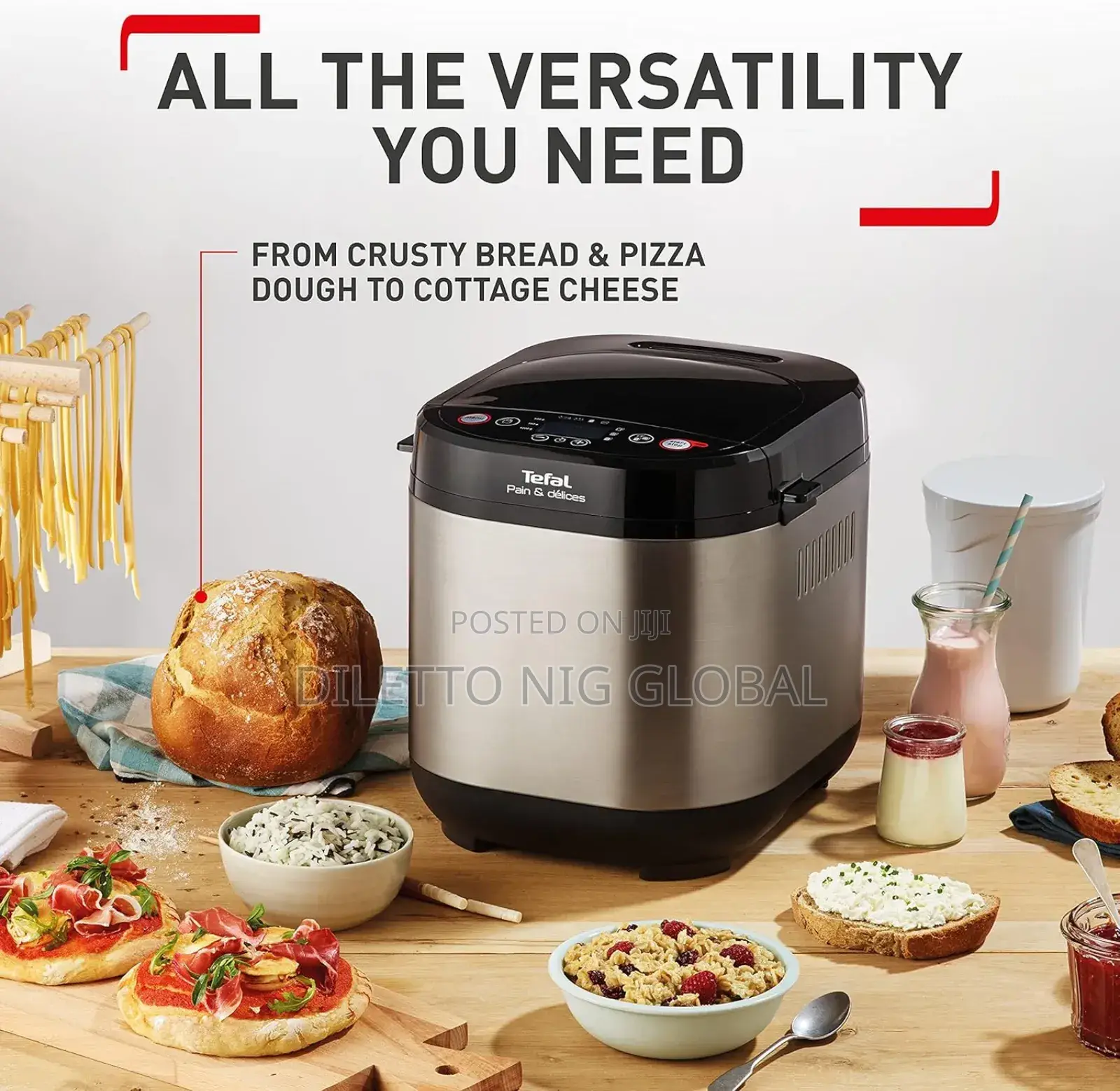 Tefal Breadmaker With Yoghurt Pot Accessory 20 Auto Programs