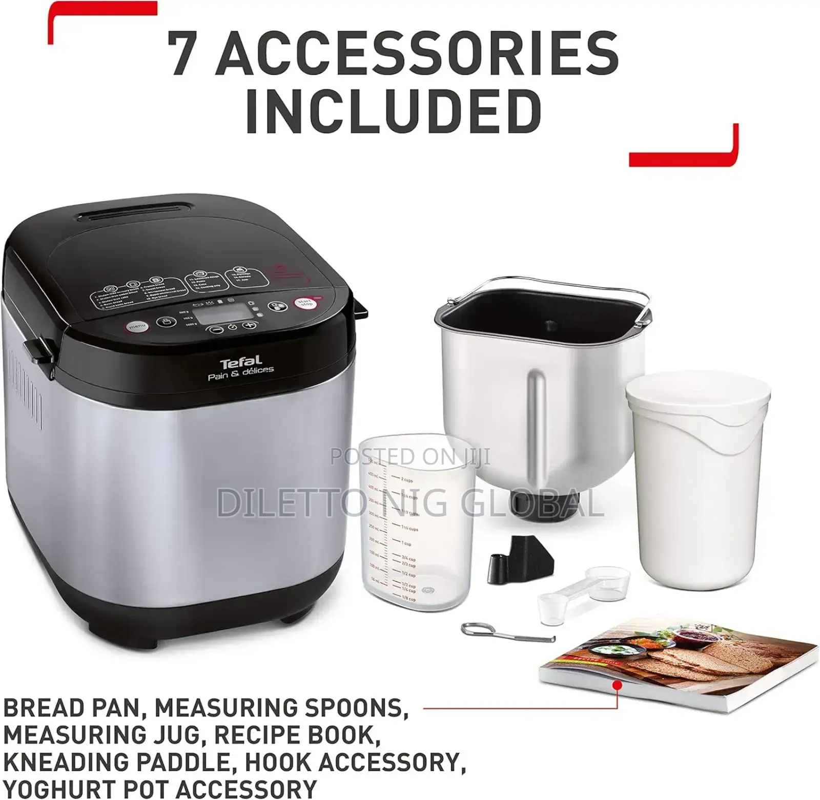Tefal Breadmaker With Yoghurt Pot Accessory 20 Auto Programs