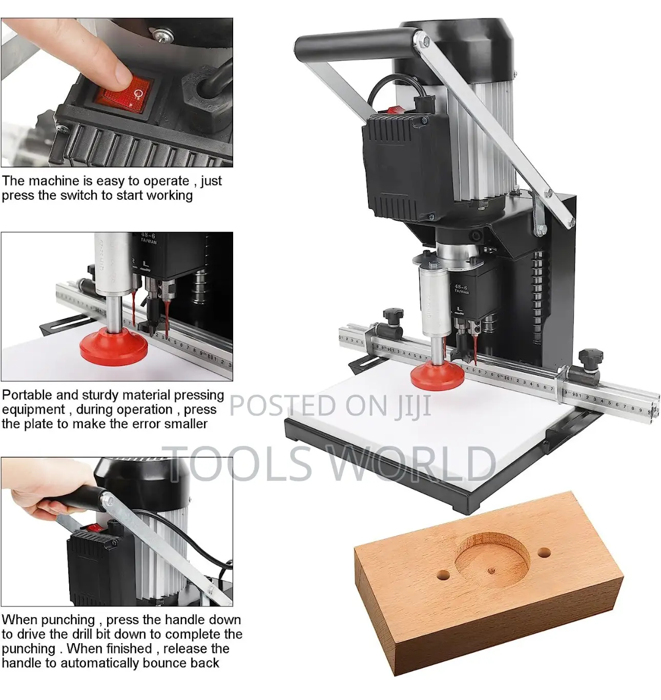 Portable Single Head Woodworking Hinge Drilling Machine