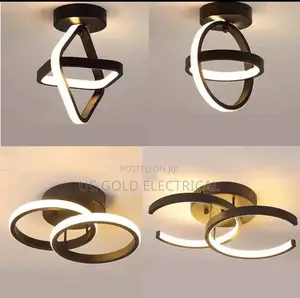 Modern Led Ceiling Light 2 Rings Creative Design