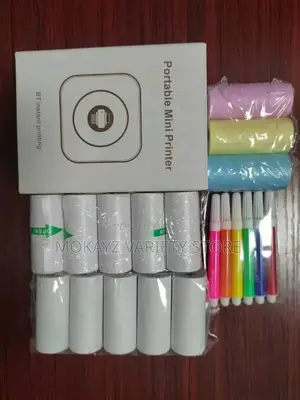 Rechargeable Mini Printer With Colored% White Thermal Paper