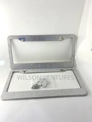 Universal Diamond Encrusted Plate Number Cover