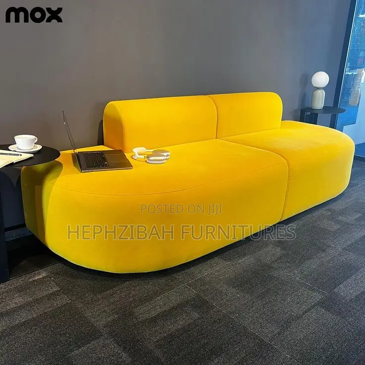 Modern Yellow Curve Sofa