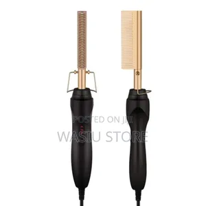Electric Hair Wig Hot Comb Heat Straightener With Curling