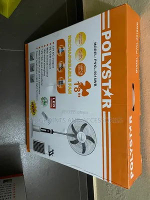 Photo - 18" Polystar Rechargeable Fan Solar Panel and Bulbs