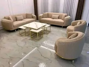 A Morden Chairs Center Table and 4iron Stools