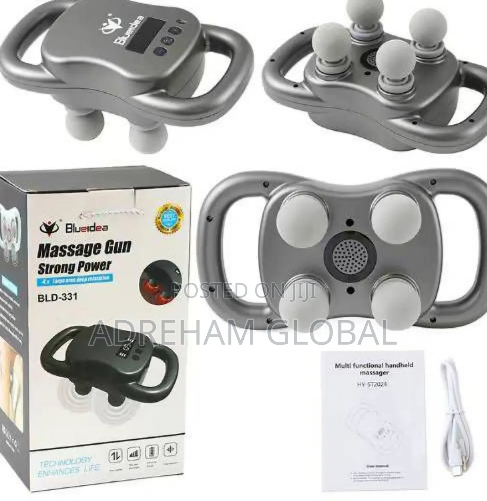 Blue Idea Multi Functional Massager With 4 Head
