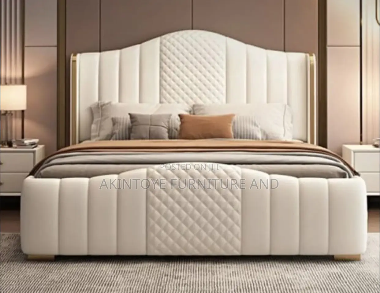 6/6king Size Bed With 2 Bed Drawers
