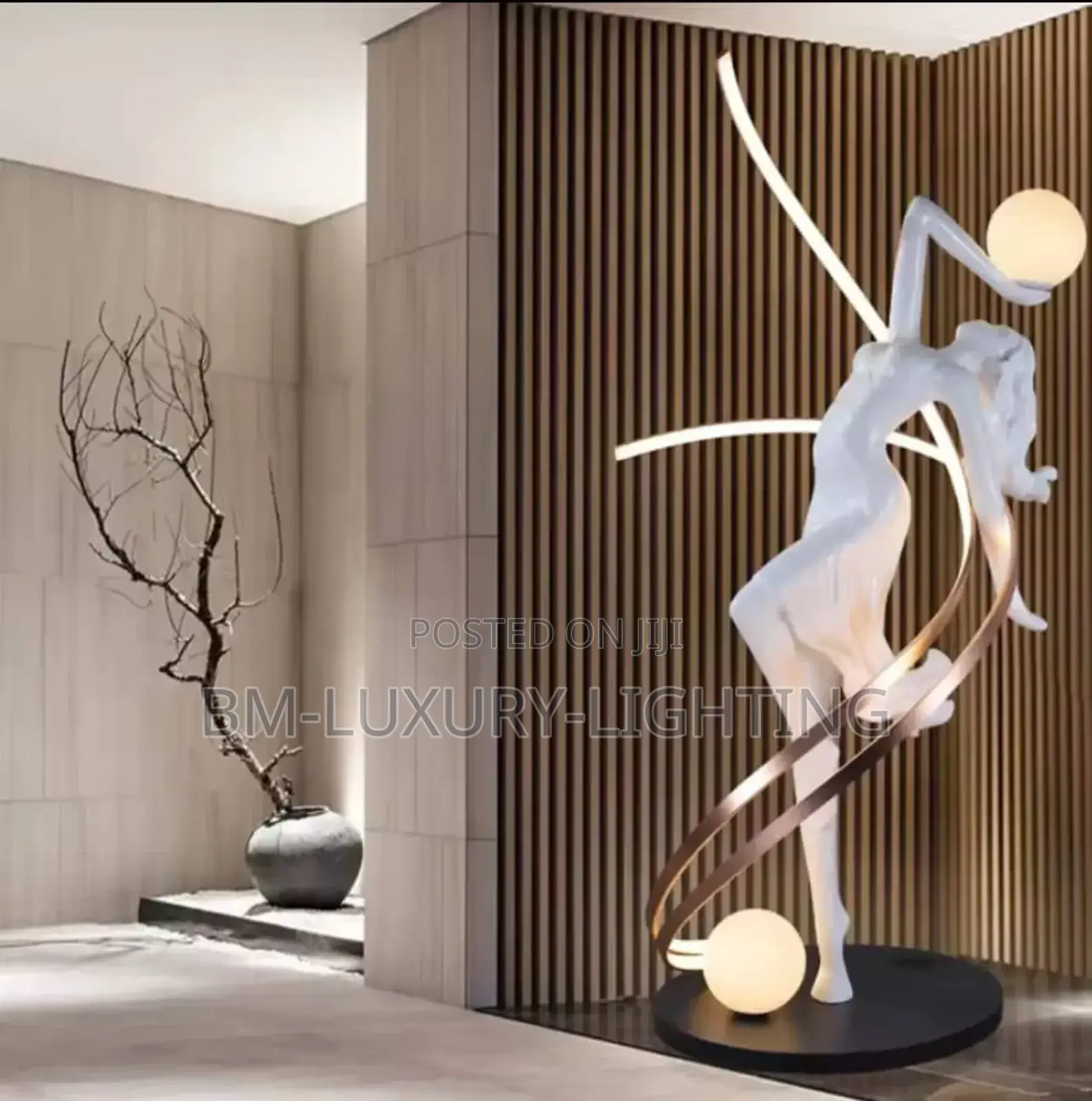 Misha White Goddess Statue Floor Lamp