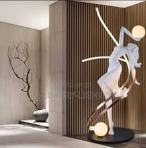 Misha White Goddess Statue Floor Lamp