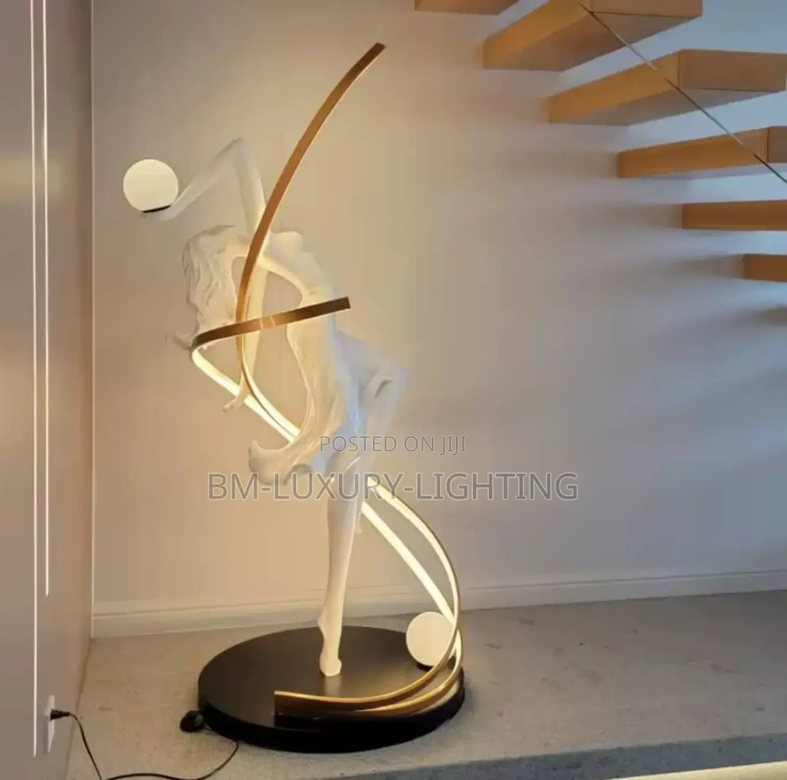 Misha White Goddess Statue Floor Lamp