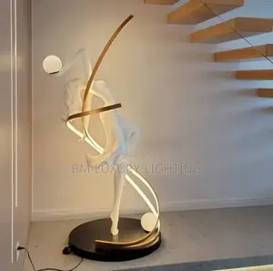 Misha White Goddess Statue Floor Lamp
