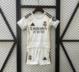 Photo - Real Madrid White Kids Home Kit Jersey 2025/26