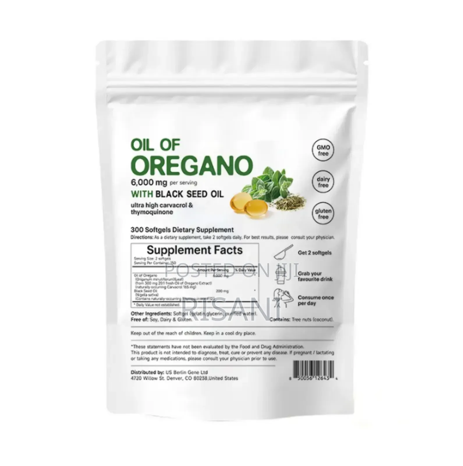 Oregano Oil Softgels Formulated With Black Seed Oil Strength