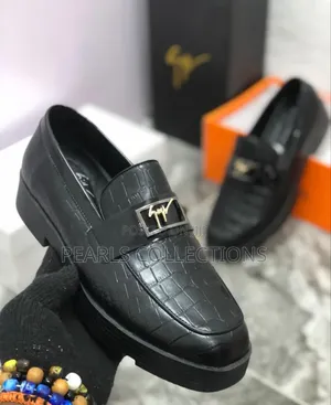 Black Leather Shoes for Men