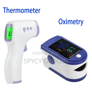Infrared Thermometer + Fingertip Pulse Oximeter