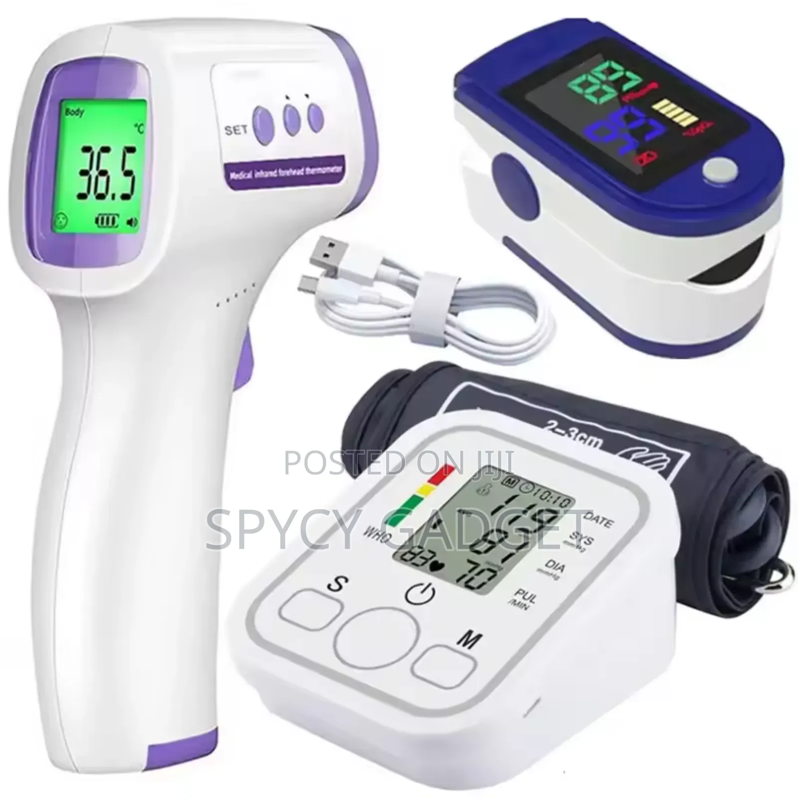 Bp Monitor + Infrared Thermometer + Pulse Oximeter - Spycy Gadget Price ...